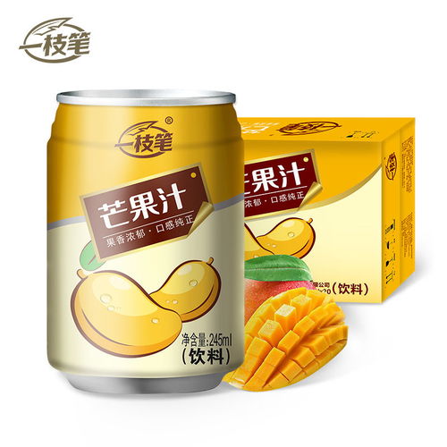 豪味來 罐裝果味網紅飲料新選擇，245ml一枝筆芒果汁飲料引領潮流